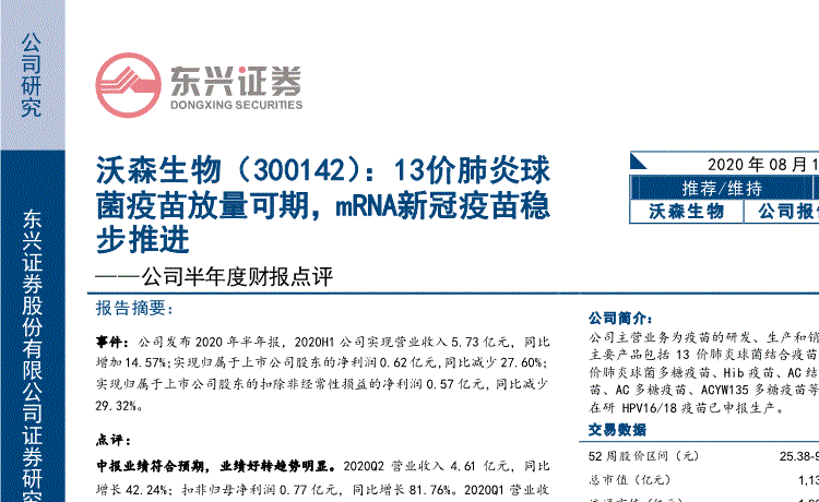 沃森生物推进带状疱疹mRNA疫苗研发：后续安排待公告「沃森生物mrna疫苗上市」 生活资讯