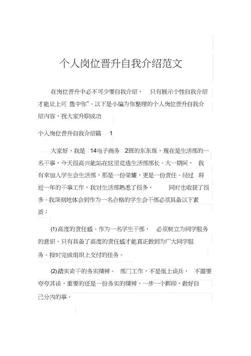 工作表现和晋升说明怎么写。