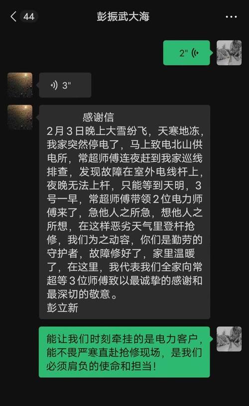 冰天雪地收到两条客户短信,长沙电网优质服务获点赞 家电资讯