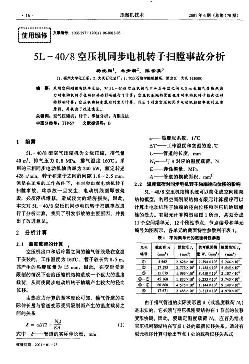 电机扫膛故障原因及后果分析