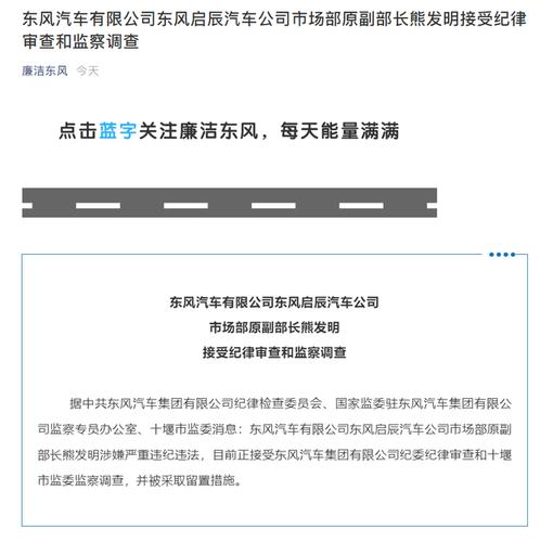 启辰品牌一高管被查东风公司反腐高压持续，一年多时间累计通报19起违规违纪事件