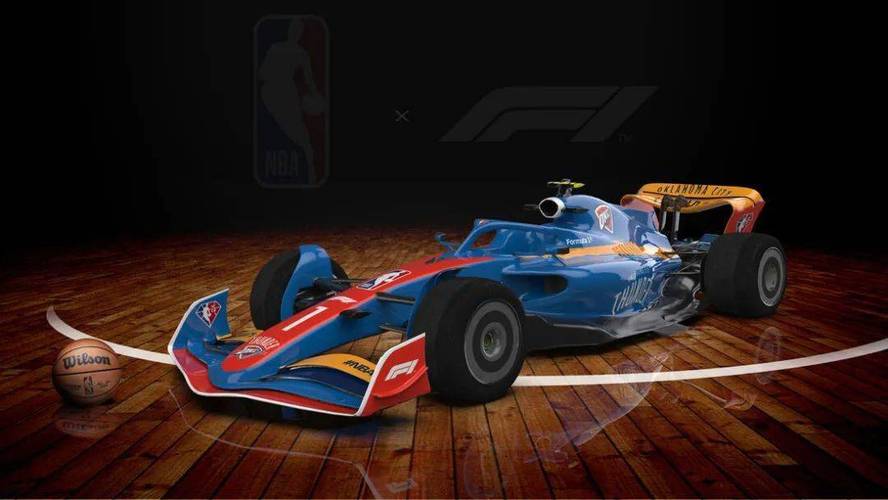 F1赛车“穿上”NBA球衣会是什么样子。