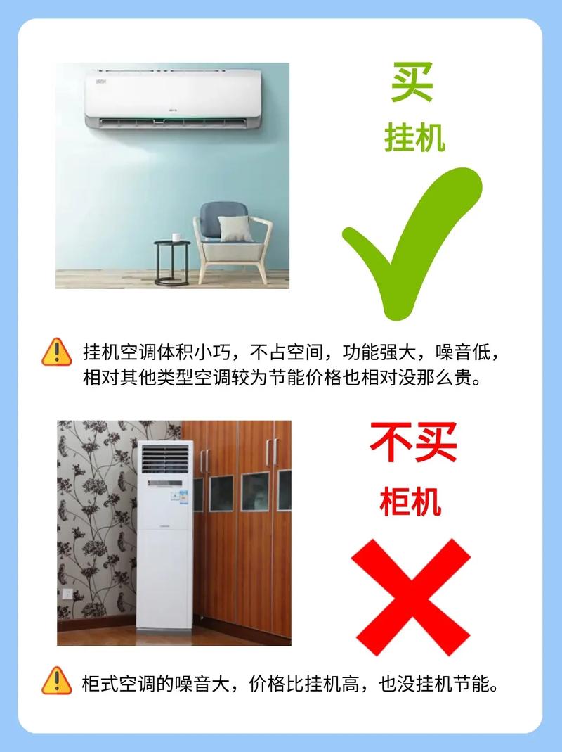 家用空调选择壁挂式好还是柜机空调好。选空调需要注意什么。
