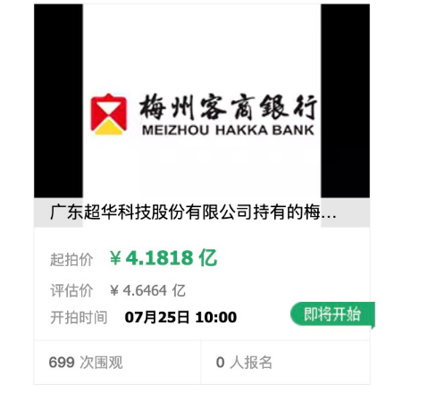 重要股东将退市！梅州客商银行17.6%股权遭拍卖 重要股东将退市！梅州客商银行17.6%股权遭拍卖「梅州客商银行上市了吗」 维修服务