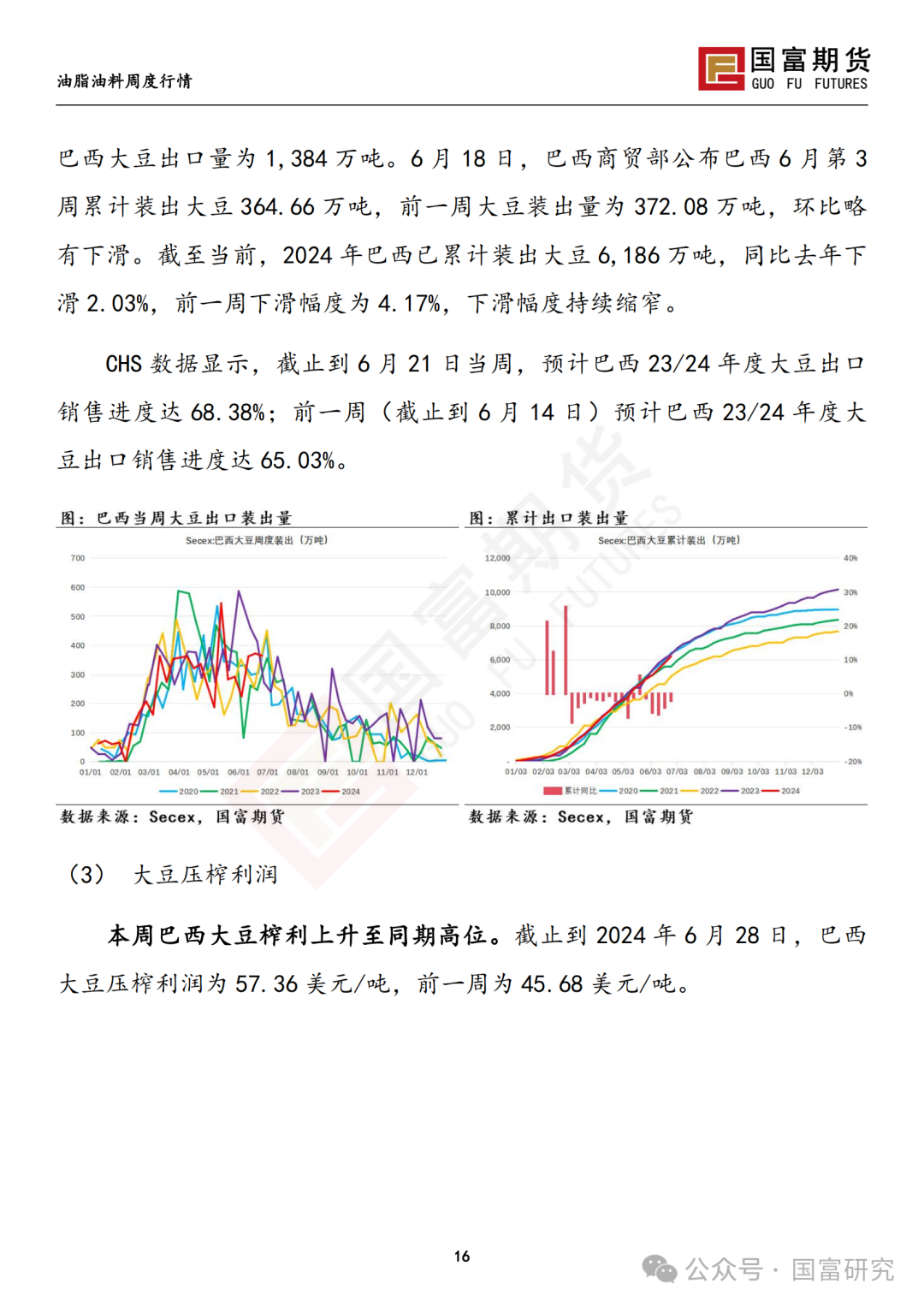 【国富豆系研究周报】USDA双报告中性略多，市场等待天气驱动 20240701 【国富豆系研究周报】USDA双报告中性略多，市场等待天气驱动 20240701「国富012510」 家电资讯