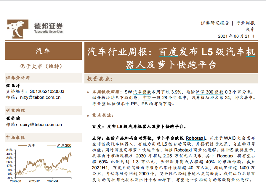 “萝卜快跑”在卖方研究圈火了！超5000份研报关注无人驾驶 “萝卜快跑”在卖方研究圈火了！超5000份研报关注无人驾驶「萝卜快跑无人驾驶服务平台」 天气预报