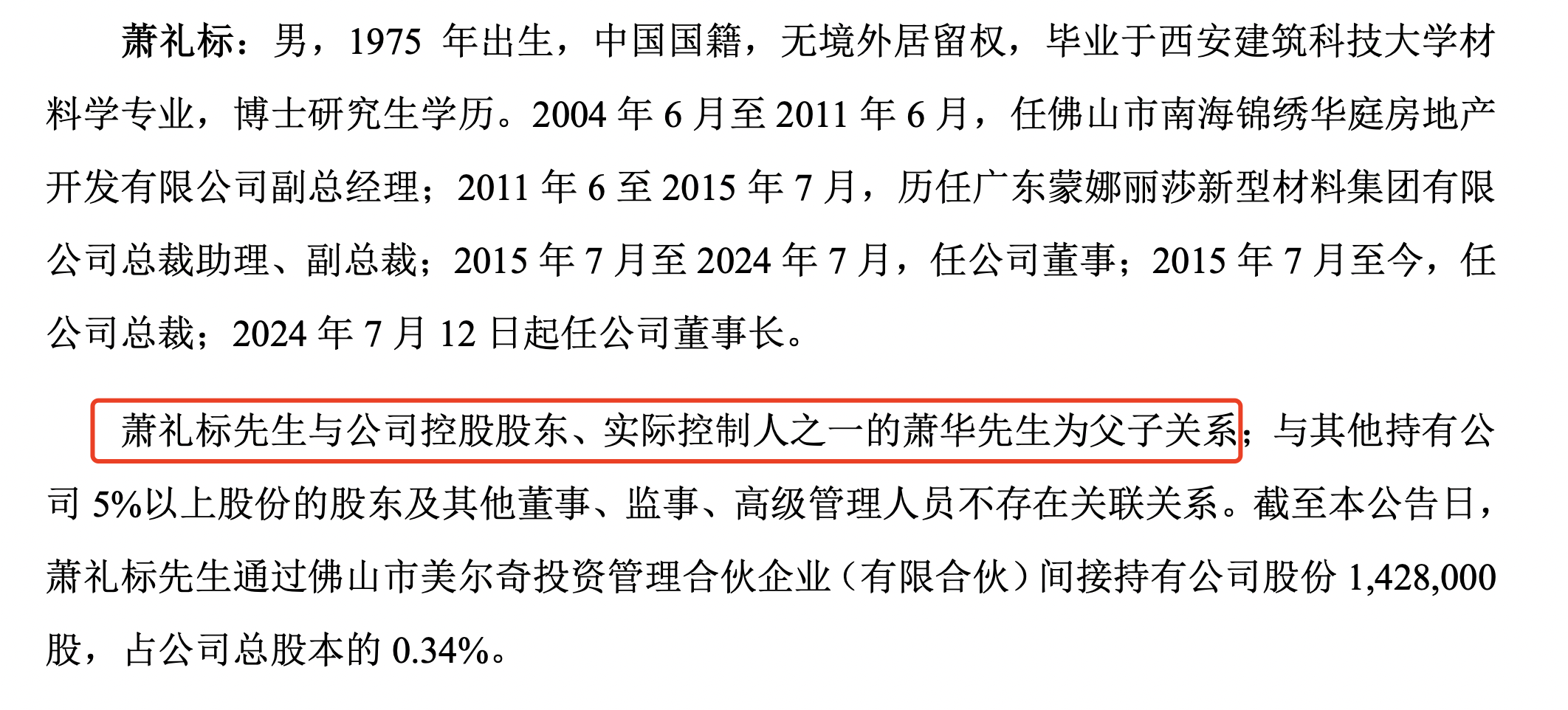 75岁萧华卸任蒙娜丽莎董事长，儿子萧礼标接棒 75岁萧华卸任蒙娜丽莎董事长，儿子萧礼标接棒「萧华简介蒙娜丽莎」 天气预报