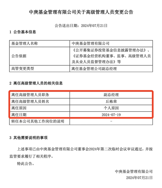 突发！刚刚宣布，丘栋荣正式离职！朋友圈火速回应，中庚发声 突发！刚刚宣布，丘栋荣正式离职！朋友圈火速回应，中庚发声「丘栋荣个人简介」 家电资讯