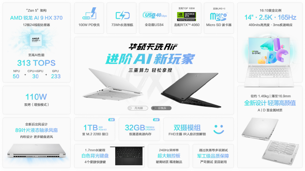 华硕天选Air 2024笔记本发布：搭载AMD锐龙AI PC处理器 起售价8999元 华硕天选Air 2024笔记本发布：搭载AMD锐龙AI PC处理器 起售价8999元「华硕天选air价格」 天气预报