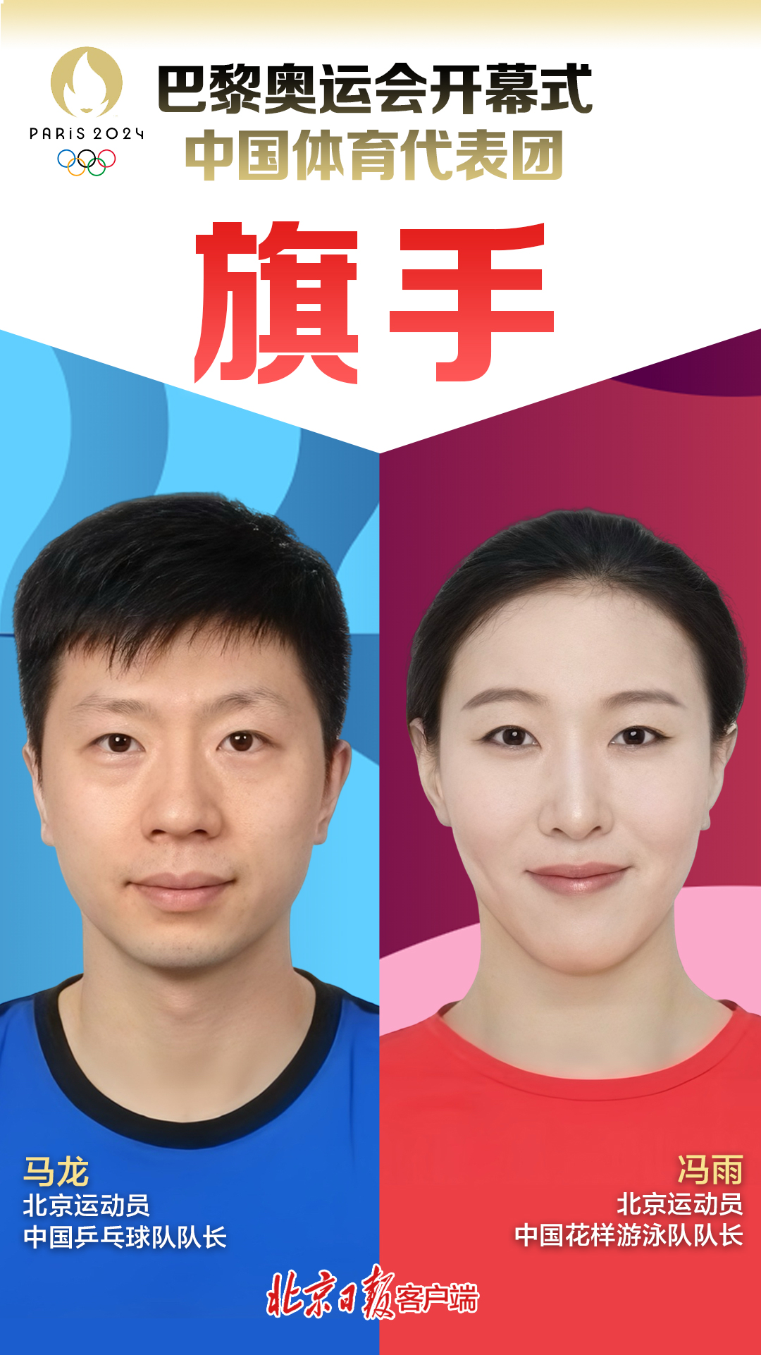 官宣！北京运动员马龙、冯雨，中国体育代表团旗手！「马龙 北京运动员」 维修服务